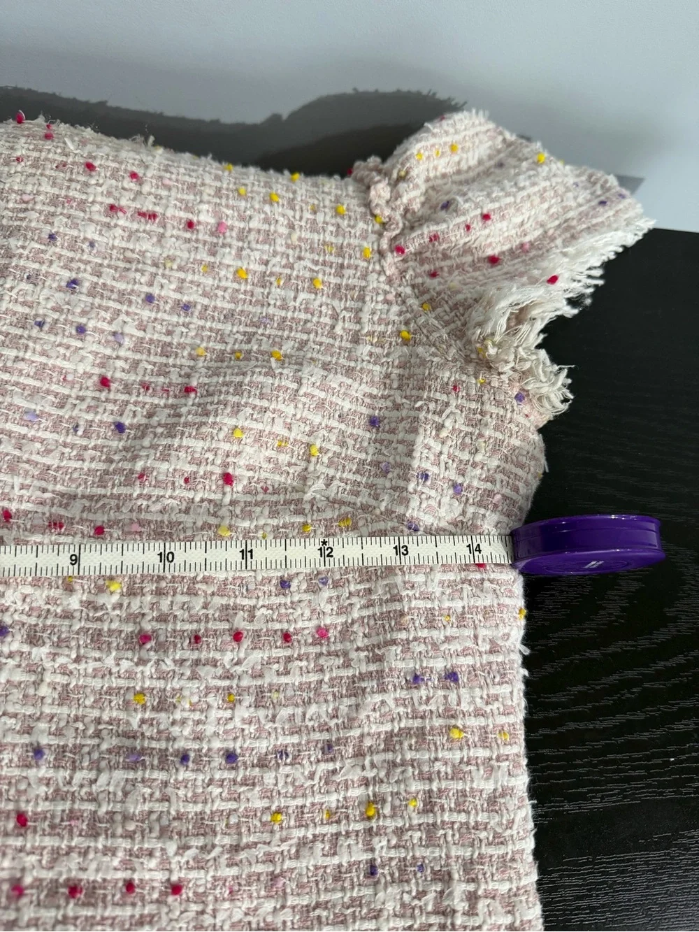 kate spade Pink Tweed Short Sleeve Mini‎ Dress with Multicolor Flecks